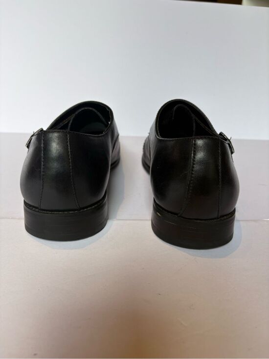 Asher Green Men\'s Black Leather Double Monk Strap Dress Shoes Size 12 main image 8